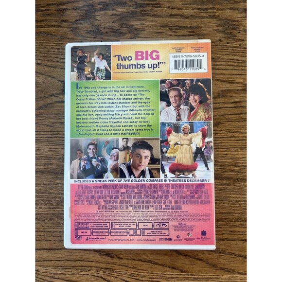 Hairspray Fullscreen DVD 2007 Musical Comedy Movie John Travolta Pre-Owned - Picture 4 of 4